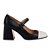 Scarpin Feminino Mary Jane Bicolor Salto Bloco Luiza Barcelos Preto - Imagem 1
