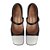 Scarpin Feminino Mary Jane Bicolor Salto Bloco Luiza Barcelos Preto - Imagem 4