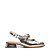 Sandália Salto Baixo Slingback Couro Vicenza Prata - Imagem 1