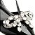 Scarpin Slingback Servia Salto Baixo Verniz Vicenza Preto - Imagem 7