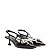 Scarpin Slingback Servia Salto Baixo Verniz Vicenza Preto - Imagem 5