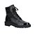 Bota Coturno Ferragem Couro Luiza Barcelos Preto - Imagem 2