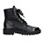 Bota Coturno Ferragem Couro Luiza Barcelos Preto - Imagem 1