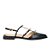 Sapatilha Mule Bico Fino Tiras Laços Luiza Barcelos Preto - Imagem 1