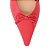 Scarpin Salto Baixo Slingback Fivela Laço Luiza Barcelos Vermelho - Imagem 7