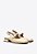 Scarpin Slingback Salto Bloco Baixo Verniz Fivelas Vicenza Off White - Imagem 4