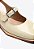 Scarpin Slingback Salto Bloco Baixo Verniz Fivelas Vicenza Off White - Imagem 7