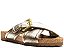 Papete Tiras Fivela Couro Metalcolor Schutz Nude - Imagem 1