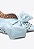 Scarpin Salto Médio Slingback Perfuros Laço Vicenza Azul - Imagem 6