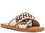 Chinelo Feminino Rasteiro Bicolor Logo Schutz Marrom - Imagem 1