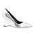 Scarpin Anabela Couro Metalcolor Luiza Barcelos Prata - Imagem 1