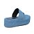 Sandália Flat Plataforma Logo Jeans Luiza Barcelos Azul - Imagem 3