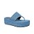Sandália Flat Plataforma Logo Jeans Luiza Barcelos Azul - Imagem 2