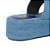 Sandália Flat Plataforma Logo Jeans Luiza Barcelos Azul - Imagem 5