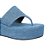 Sandália Flat Plataforma Logo Jeans Luiza Barcelos Azul - Imagem 4
