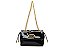 Bolsa Feminina Média Cordova Alça Corrente Logomania Vicenza Preto - Imagem 1