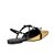 Sapatilha Bico Fino Slingback Laços Fivela Luiza Barcelos Dourado - Imagem 3