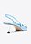 Sandália Mule Slingback Salto Fino Perfuros Alça Vicenza Azul - Imagem 3