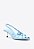 Sandália Mule Slingback Salto Fino Perfuros Alça Vicenza Azul - Imagem 2