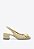 Sapatilha Margot Slingback Salto Bloco Perfuros Verniz Alça Vicenza Off White - Imagem 1