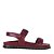 Papete Serena Merlot Tiras Velcro Paula Torres Marsala - Imagem 1