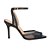 Scarpin Salto Alto Peep Toe Malha Alça Luiza Barcelos Preto - Imagem 1