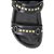 Papete Feminina Tiras Spikes Couro Luiza Barcelos Preto - Imagem 7
