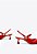Scarpin Slingback Taís Salto Baixo Verniz Aplicação Vicenza Vermelho - Imagem 5