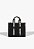 Bolsa Feminina Média Tote Multimaterial Logo Schutz Preto - Imagem 3