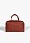 Bolsa Feminina Média Couro Dupla Alça Adereço Schutz Marrom - Imagem 3