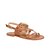 Rasteira Couro Tiras Alça Fivela Logomania Luiza Barcelos Camel - Imagem 2