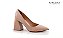 Scarpin Karina Salto Bloco Bico Fino Oasis Specchio Brand - Imagem 1