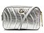 Bolsa Feminina Média Couro Pingente Metalcolor Logomania Vicenza Prata - Imagem 1