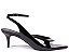 Scarpin Slingback Salto Médio Bico Folha Fivela Schutz Preto - Imagem 1