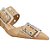 Scarpin Mule Salto Baixo Fivelas Tiras Luiza Barcelos Bege - Imagem 4