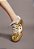 Tênis Feminino Cadarço Couro Perfuros VCZ Metalcolor Vicenza Dourado - Imagem 7