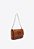 Bolsa Pequena Couro Alça Fina Corrente Logomania Vicenza Marrom - Imagem 2