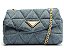 Bolsa Feminina Média Tecido Alça Corrente Jeans Schutz Azul - Imagem 1