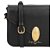 Bolsa Feminina Média Couro Alça Fina Envelope Aplicação Luiza Barcelos Preto - Imagem 4