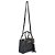 Bolsa Feminina Média Couro Duplo Bolso Pingente Luiza Barcelos Preto - Imagem 4