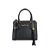 Bolsa Feminina Média Couro Duplo Bolso Pingente Luiza Barcelos Preto - Imagem 1