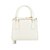 Bolsa Feminina Pequena Couro Duplo Bolso Alça Pingente Luiza Barcelos Off White - Imagem 3