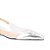 Sapatilha Slingback Bico Fino Vinil Metalcolor Luiza Barcelos Prata - Imagem 4