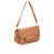 Bolsa Feminina Média Couro Alça Corrente Logo Luiza Barcelos Camel - Imagem 2
