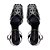 Scarpin Frida Salto Bloco Geometric Cuts Fivela Metalizado Paula Torres Prata - Imagem 5