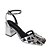 Scarpin Frida Salto Bloco Geometric Cuts Fivela Metalizado Paula Torres Prata - Imagem 2