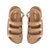 Papete Feminina Couro Tiras Velcro Ilhós Luiza Barcelos Camel - Imagem 6