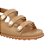 Papete Feminina Couro Tiras Velcro Ilhós Luiza Barcelos Camel - Imagem 4