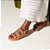 Papete Feminina Couro Tiras Velcro Ilhós Luiza Barcelos Camel - Imagem 7