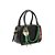 Bolsa Feminina Pequena Couro Verniz Chaveiro Cadarço Luiza Barcelos Preto - Imagem 2